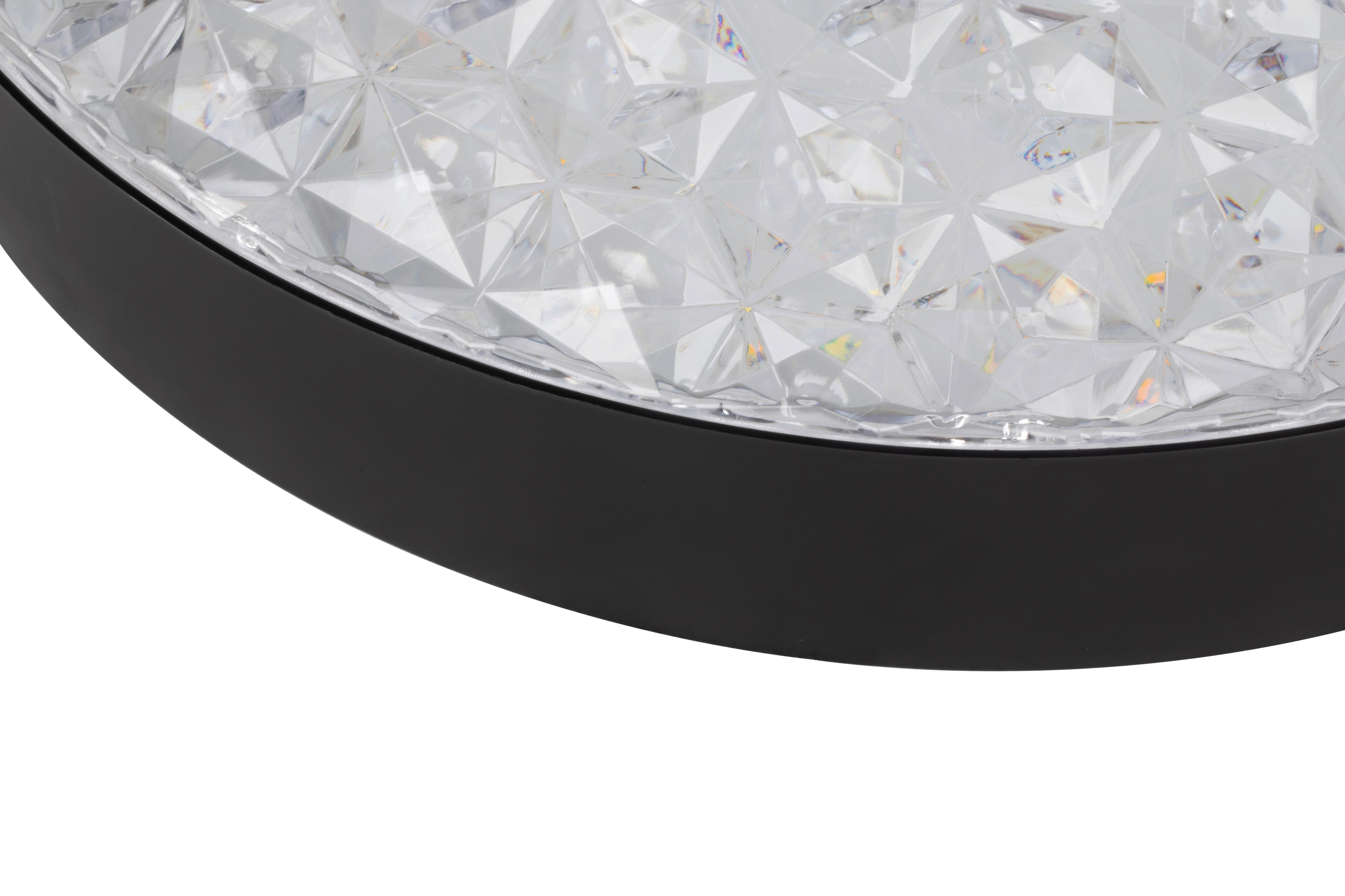 LAMPA SUFITOWA LED BRESCIA - przejrzysty/czarny, Trend, tworzywo sztuczne (50/12cm) - Novel