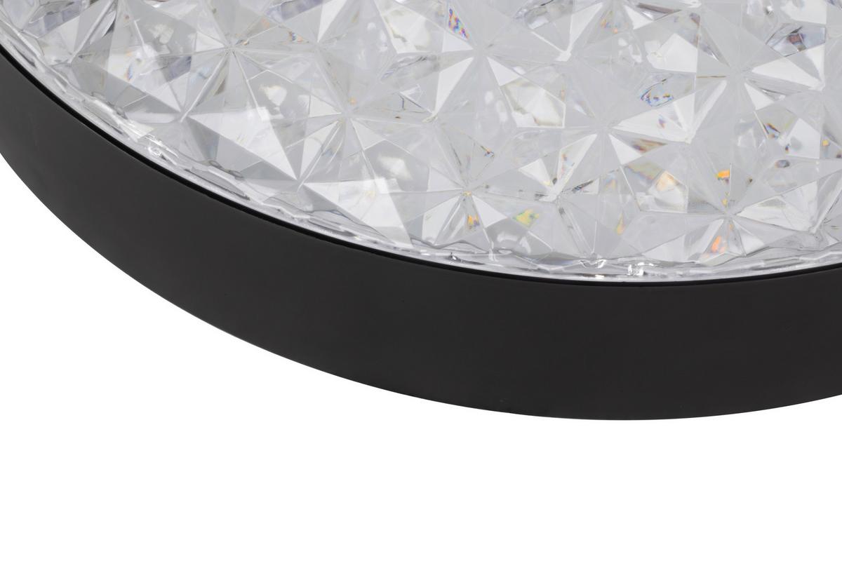 LAMPA SUFITOWA LED BRESCIA - przejrzysty/czarny, Trend, tworzywo sztuczne (50/12cm) - Novel