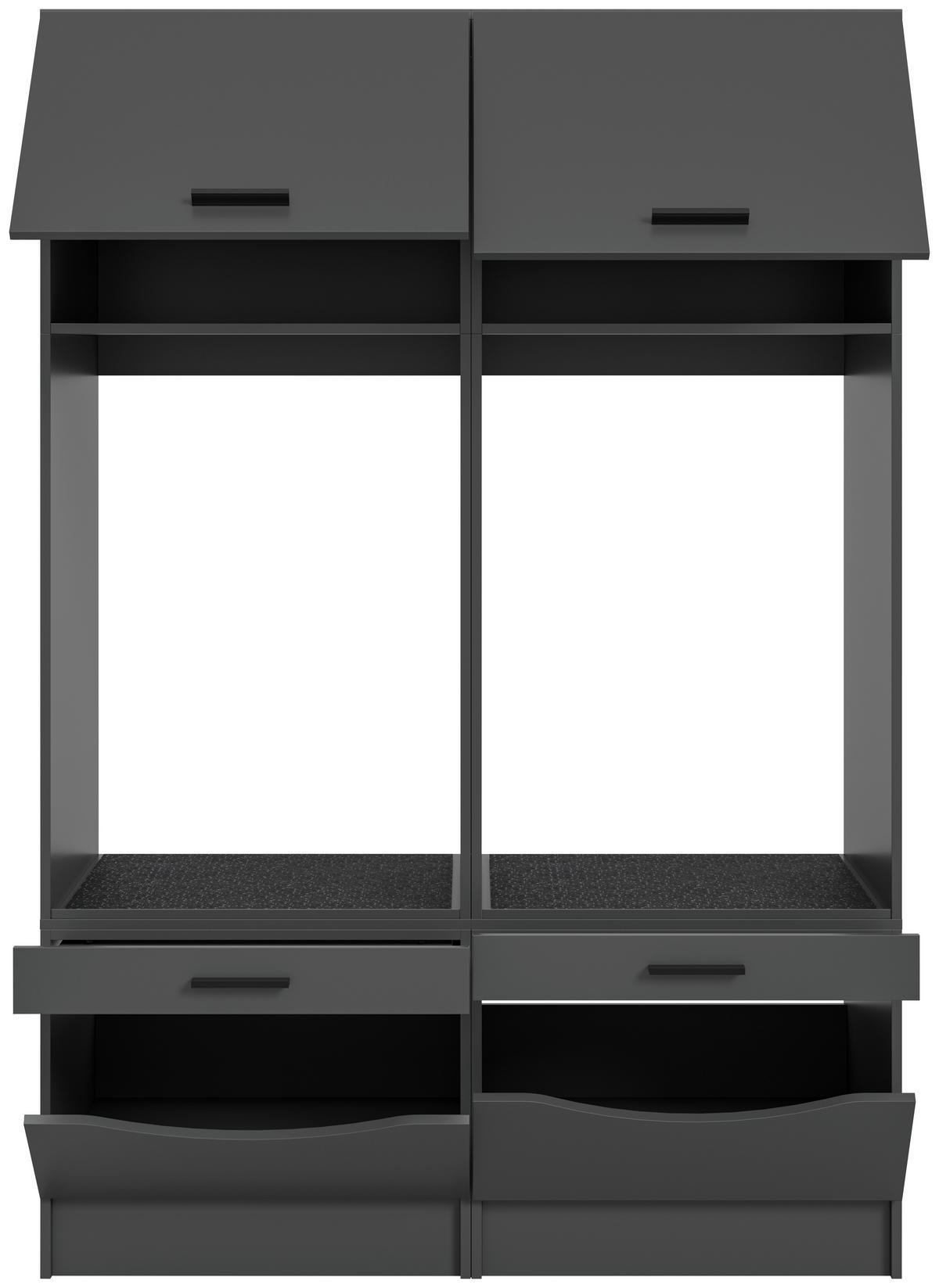 Omara Za Pralni In Sušilni Stroj Free, Antracit - antracit, Basics, leseni material (133/195/68cm) - MID.YOU