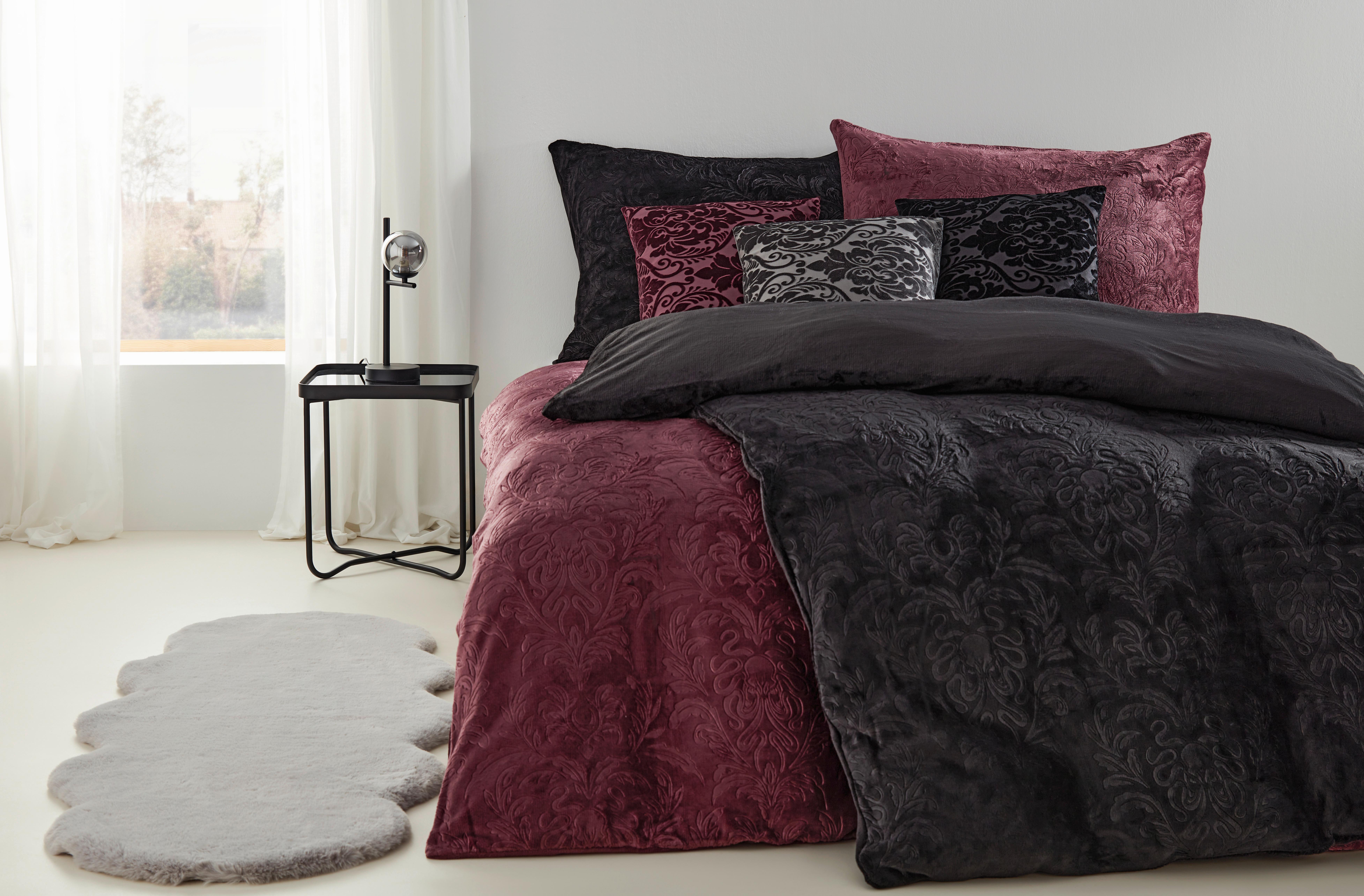 BETTWÄSCHESET VELVET ORNAMENT - Beere, Lifestyle, Textil (160/210cm) - Modern Living