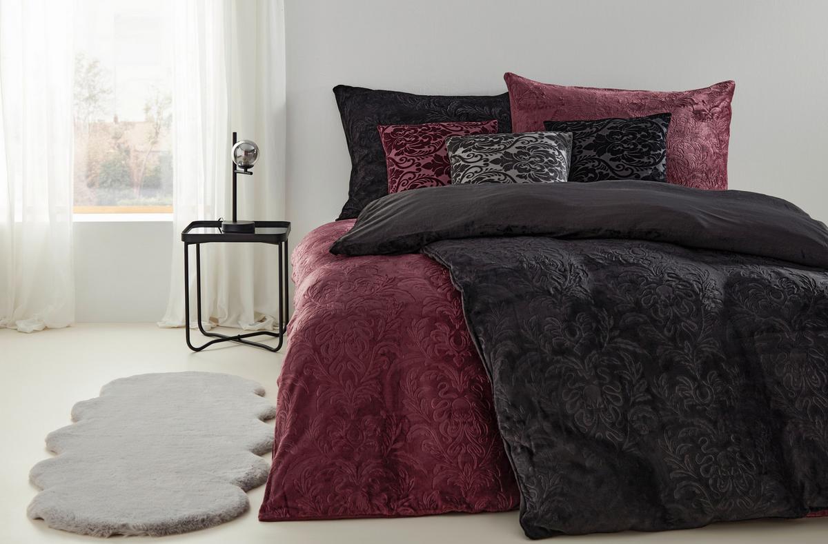 BETTWÄSCHESET VELVET ORNAMENT - Beere, Lifestyle, Textil (160/210cm) - Modern Living