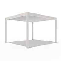 Pergola Deluxe ca. 360x400 cm Weiß Netzbetrieb inkl. LED - Weiß, Basics, Metall (360/255/400cm) - Gardenson