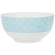 Müslischale Lea in Weiß/Blau - Blau/Goldfarben, ROMANTIK / LANDHAUS, Keramik (14cm) - MÖMAX modern living