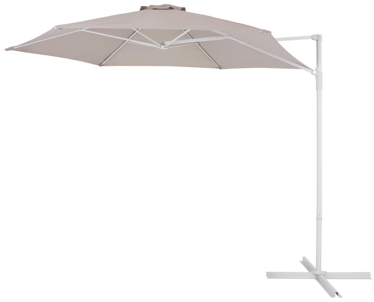 Ampelschirm Agostino in Grau - Grau, Modern, Textil/Metall (300/250/300cm) - Mömax