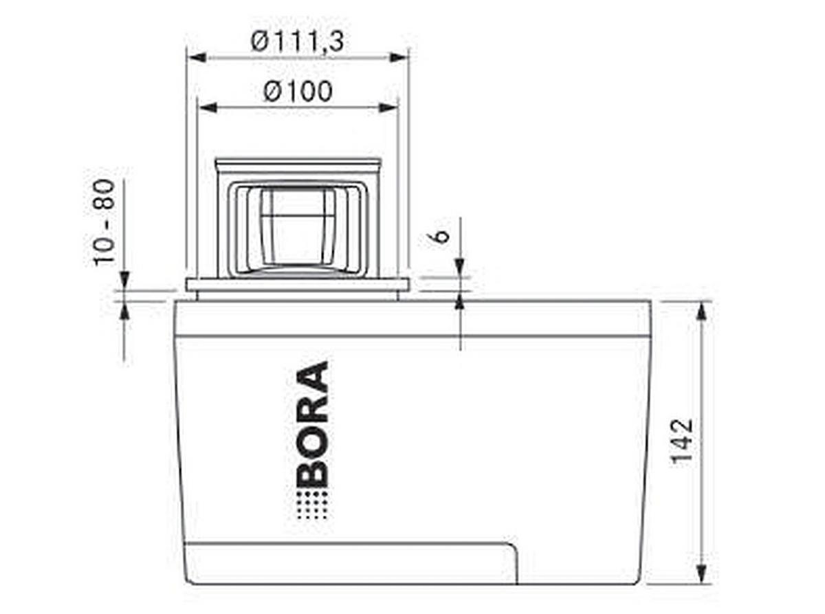 Vakuumiergerät QVACAB Schwarz - Schwarz, Metall (23,9/15,8/12,4cm) - Bora