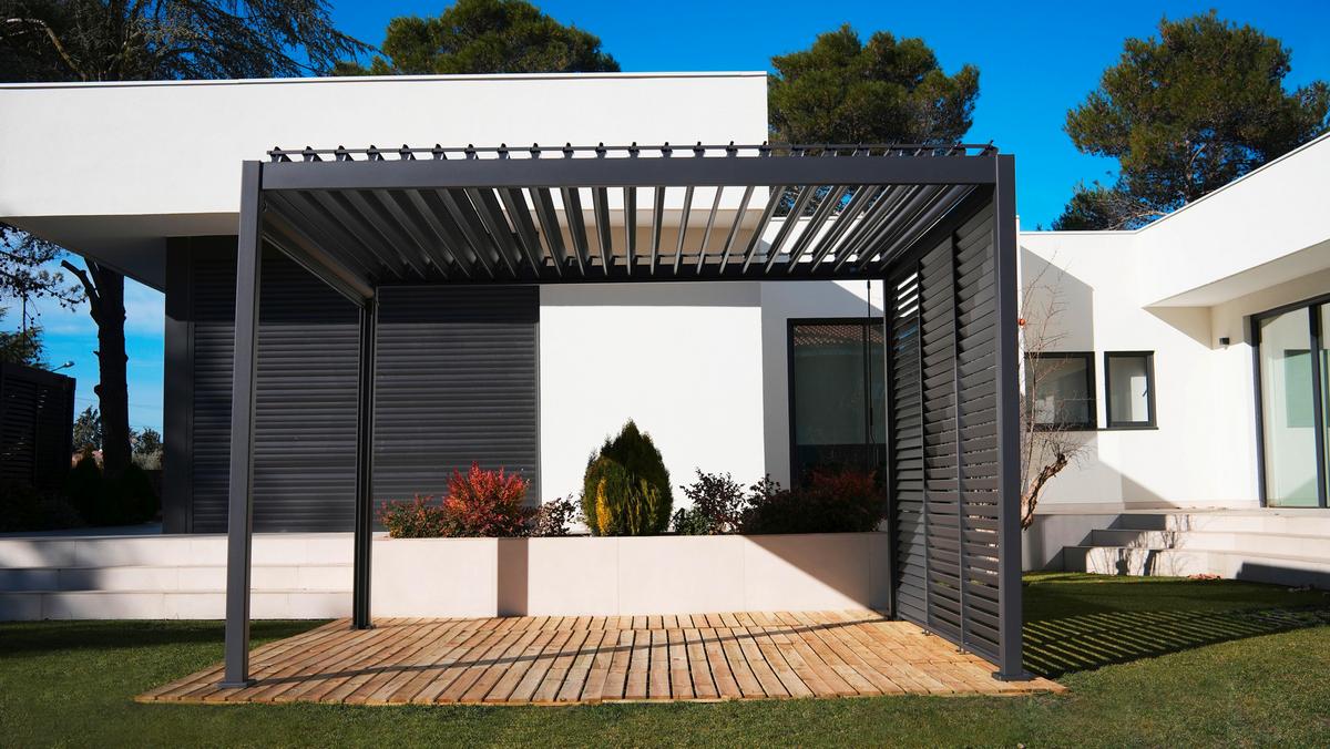 Pergola Element ca. 300x240x400 cm Anthrazit - Anthrazit, LIFESTYLE, Metall (300/240/400cm) - Gardenson