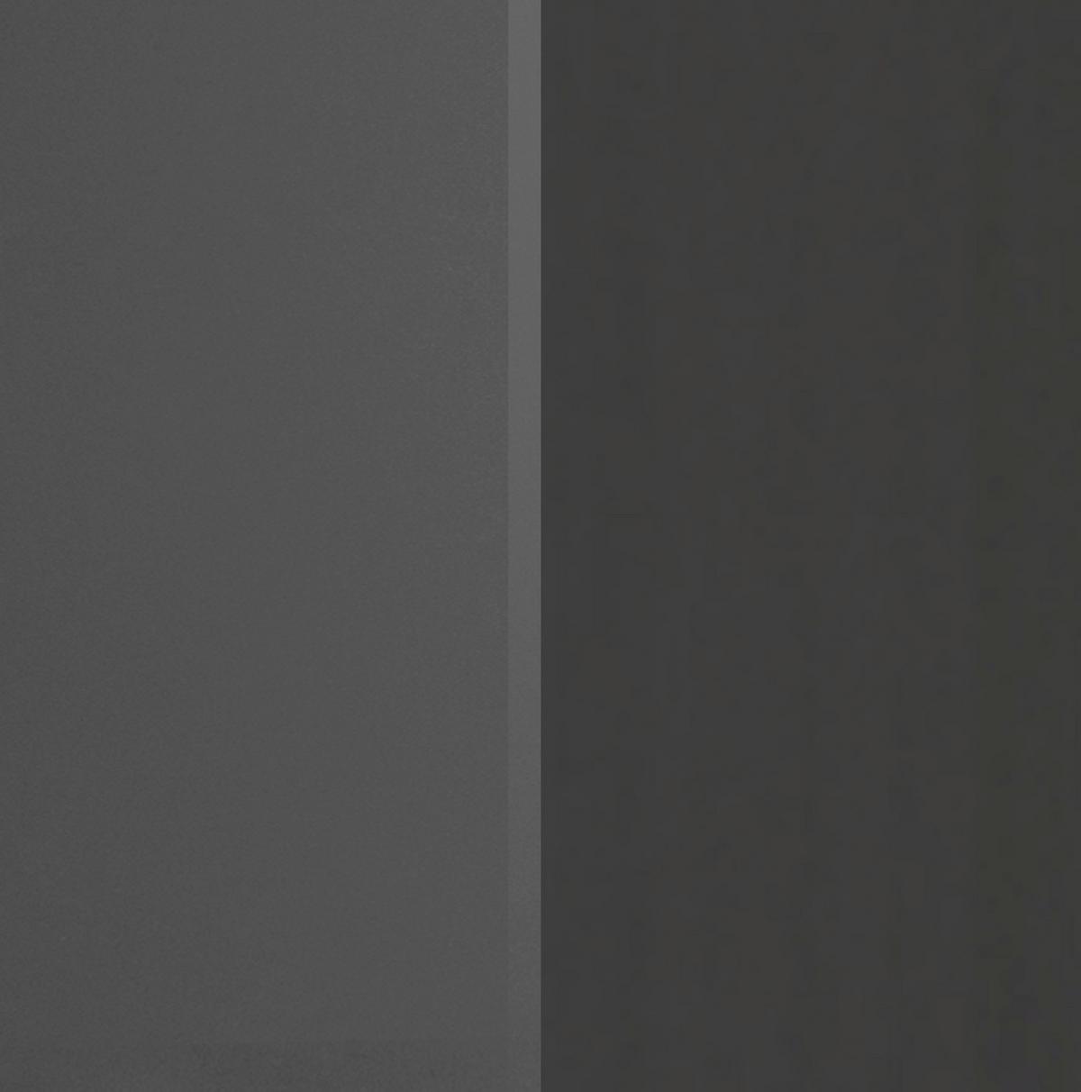 Küchenleerblock Mailand o. Geräte Graphitfarben - Silberfarben/Graphitfarben, MODERN, Glas/Holzwerkstoff (220cm) - Held