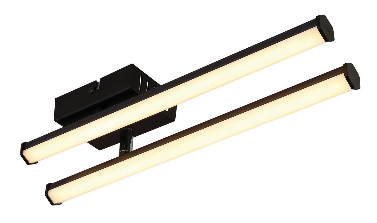 Led Stropna Svjetiljka Kirina - bijela/crna, Design, plastika (50/7/8,4cm) - Globo