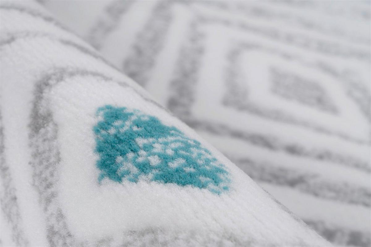 Läufer Vancouver 410 Weiss/grau 80x150 - Weiss/Grau, Basics, Textil (80/150cm) - Kayoom