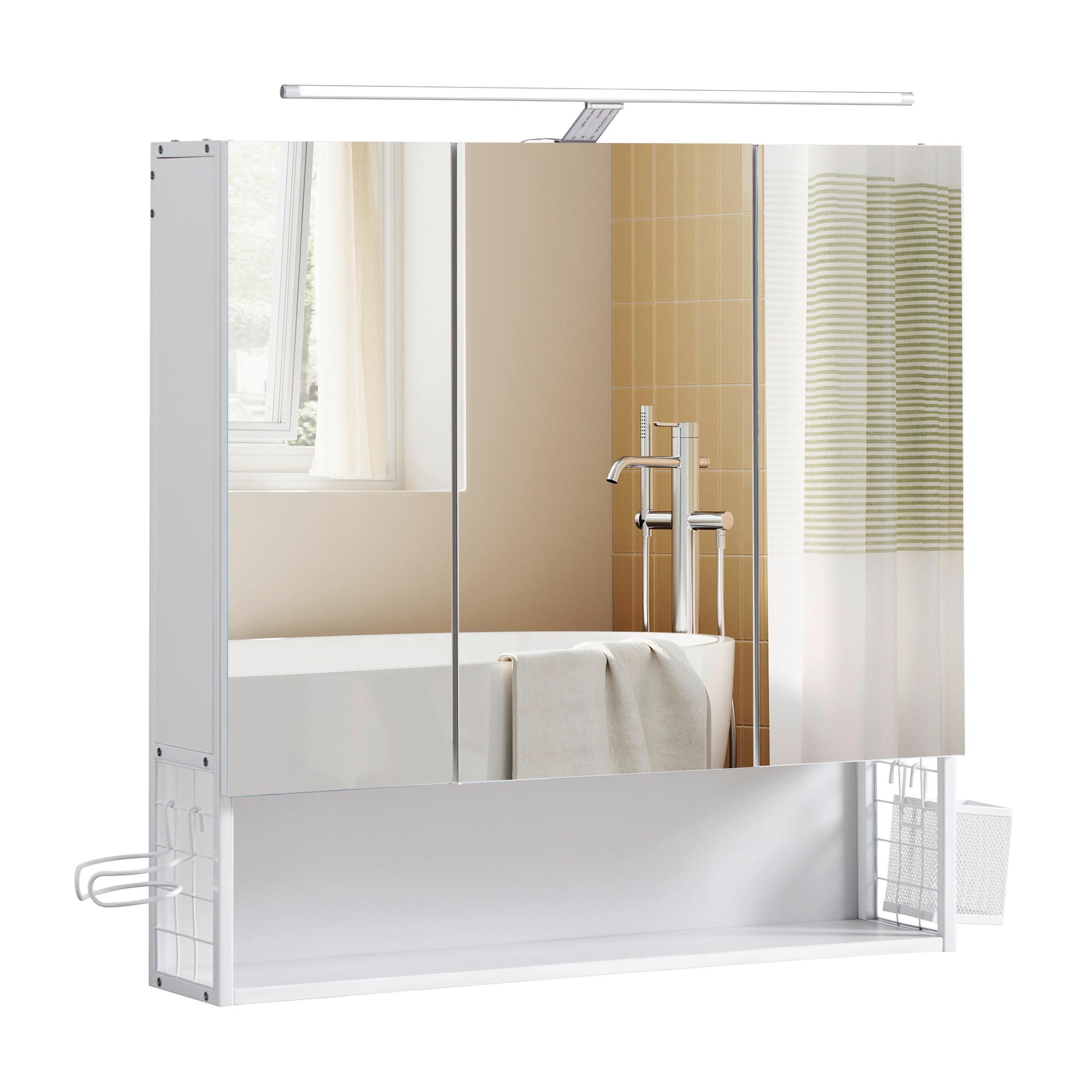 SPIEGELSCHRANK BBK124W14 - Trend, Glas/Holzwerkstoff (70/70/14.5cm) - MID.YOU