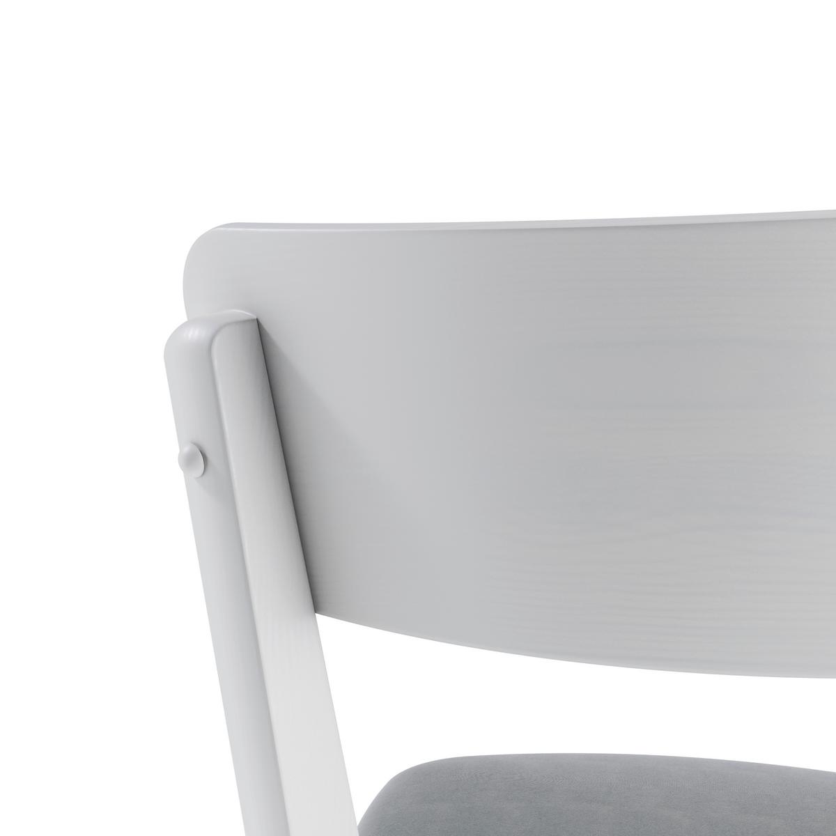 ZESTAW KRZESEŁ MAHOE SET - biały/szary, Modern, materiał drewnopochodny/drewno (51,5/80,5/51,5cm) - MID.YOU