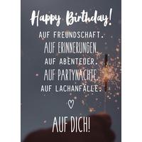 Postkarte Happy Birthday in Bunt - Multicolor, Basics, Papier (10,5/14,8cm) - VS Visual Statements