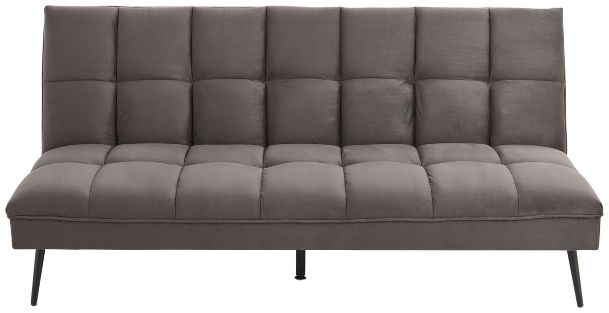 SOFA Z FUNKCJĄ SPANIA PUR - czarny/szary, Modern, metal/tkanina (178/84/98cm) - MID.YOU