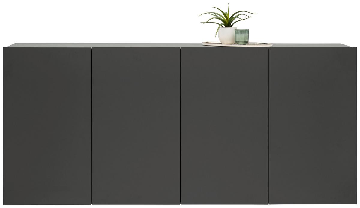 KOMODA SZEROKA NEWNIQ - antracytowy, Design, materiał drewnopochodny (180/80/42cm) - Hom`in