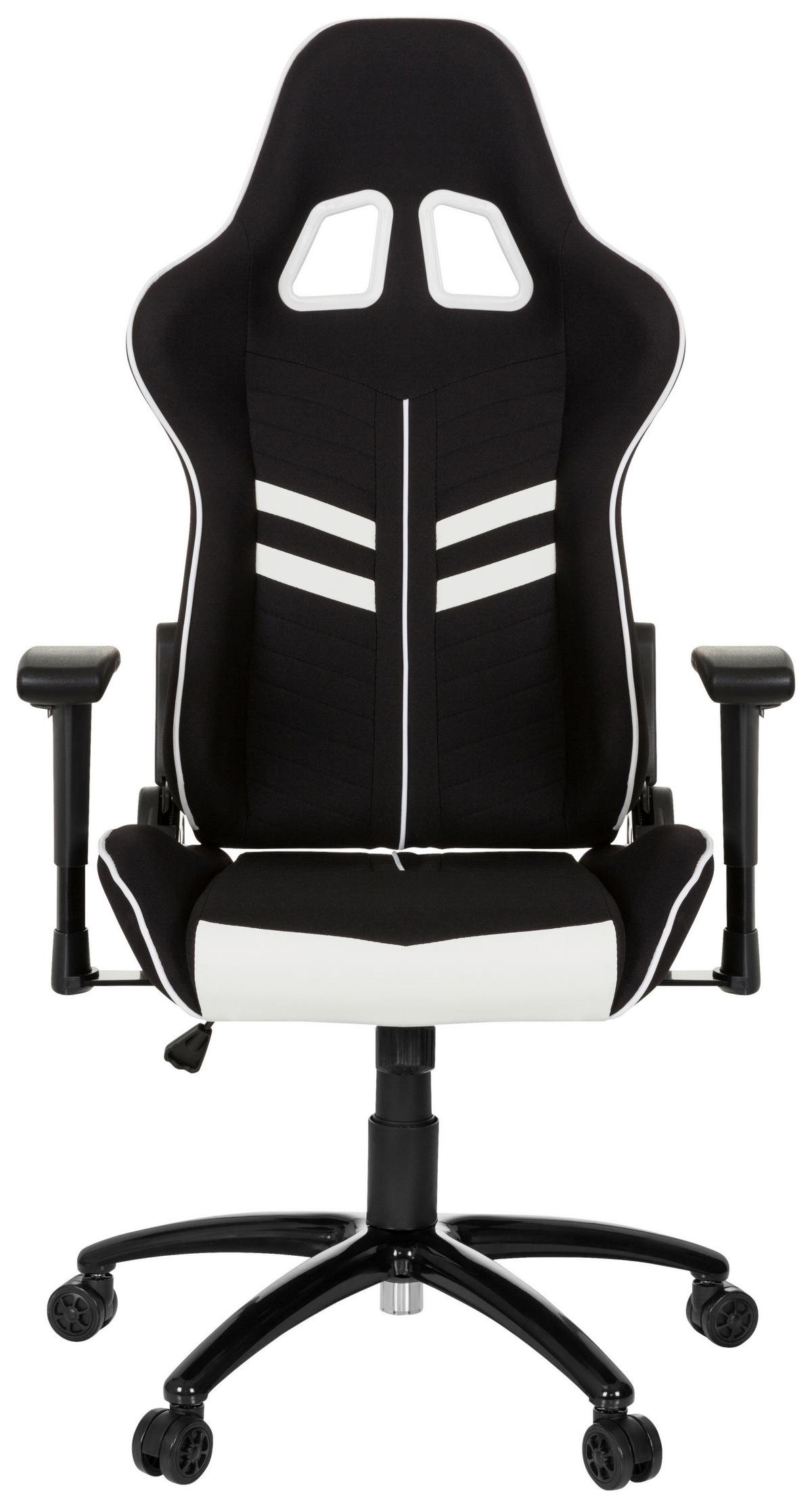 Gaming Stol League Pro I, Črna, Bela - črna/bela, Moderno, kovina/umetna masa (72/138/63cm) - MID.YOU