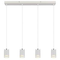 HÄNGELEUCHTE 57906-4HW KORBEN - Chromfarben/Weiss, Design, Kunststoff/Metall (60/6/115,5cm) - Globo