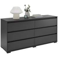 KOMODA SZEROKA LINE - antracytowy, Design, materiał drewnopochodny/tworzywo sztuczne (160/79/48cm) - Carryhome