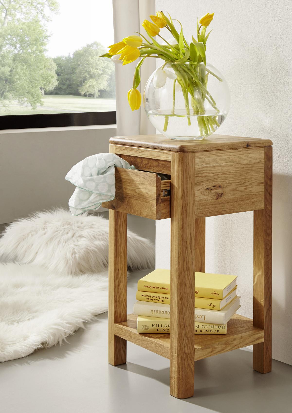 KWIETNIK KASIMIR - kolor dębowy, Design, drewno (30/30/60cm) - Livetastic