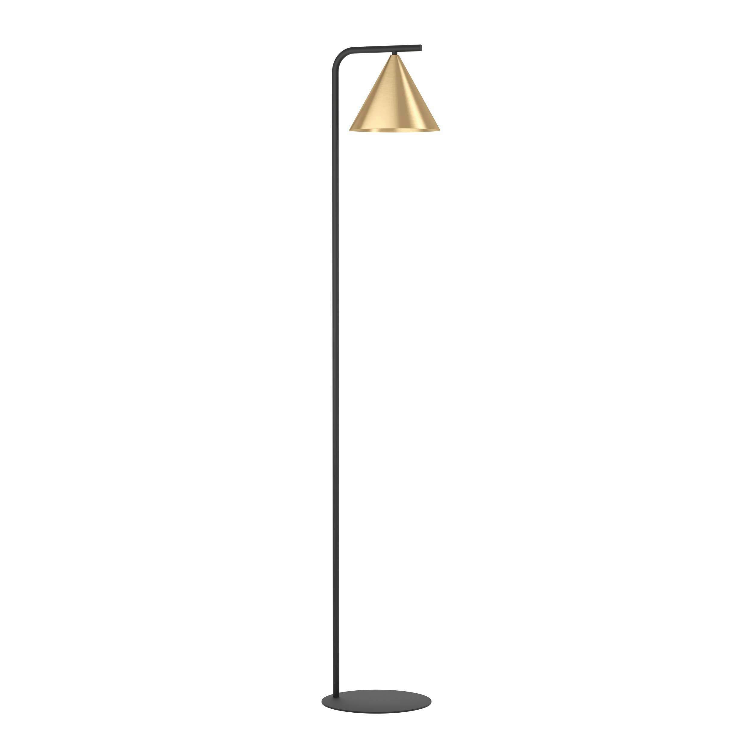 Stehleuchte 99594_narices - Messingfarben/Schwarz, Design, Metall (29,5/22/162cm) - Eglo