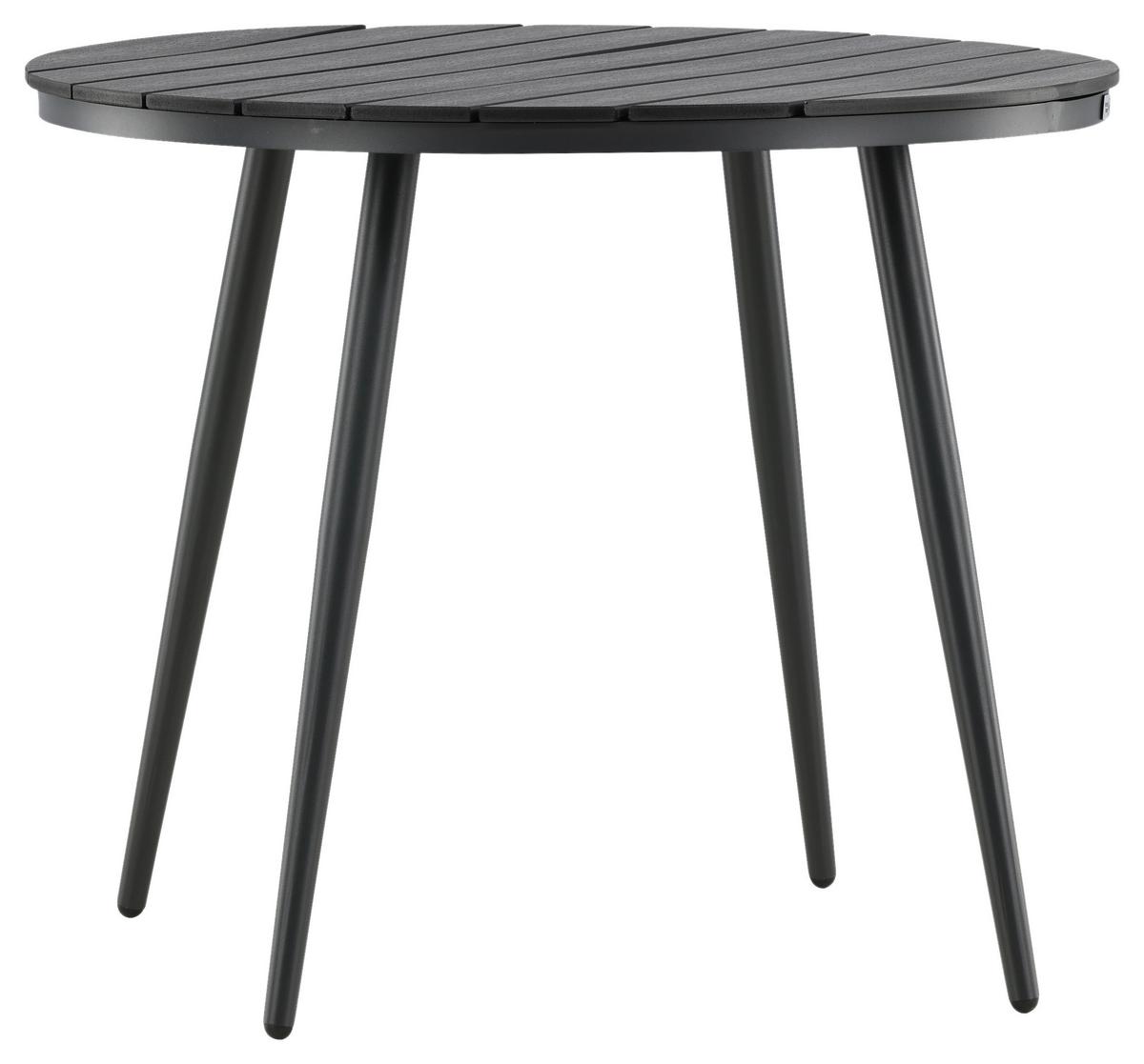 Gartentisch Break ca. 90x90 cm Schwarz - Schwarz, KONVENTIONELL, Kunststoff/Metall (90/74cm) - Gardenson