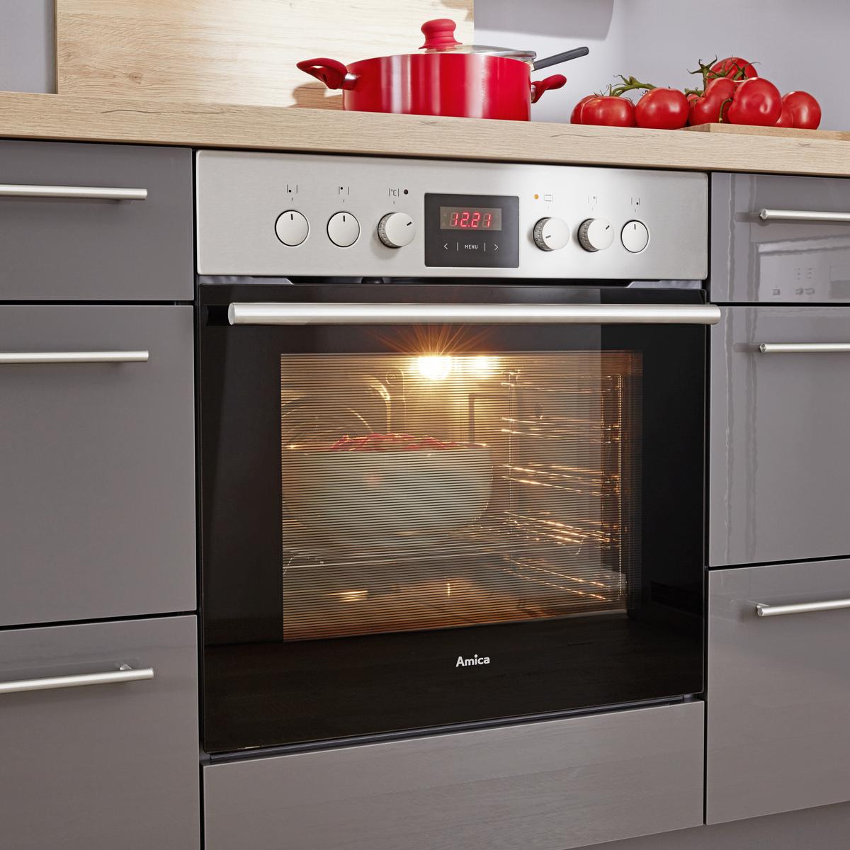 Eckküche Nolte Lux Grau - Grau, KONVENTIONELL (235/305cm) - Nolte Küchen