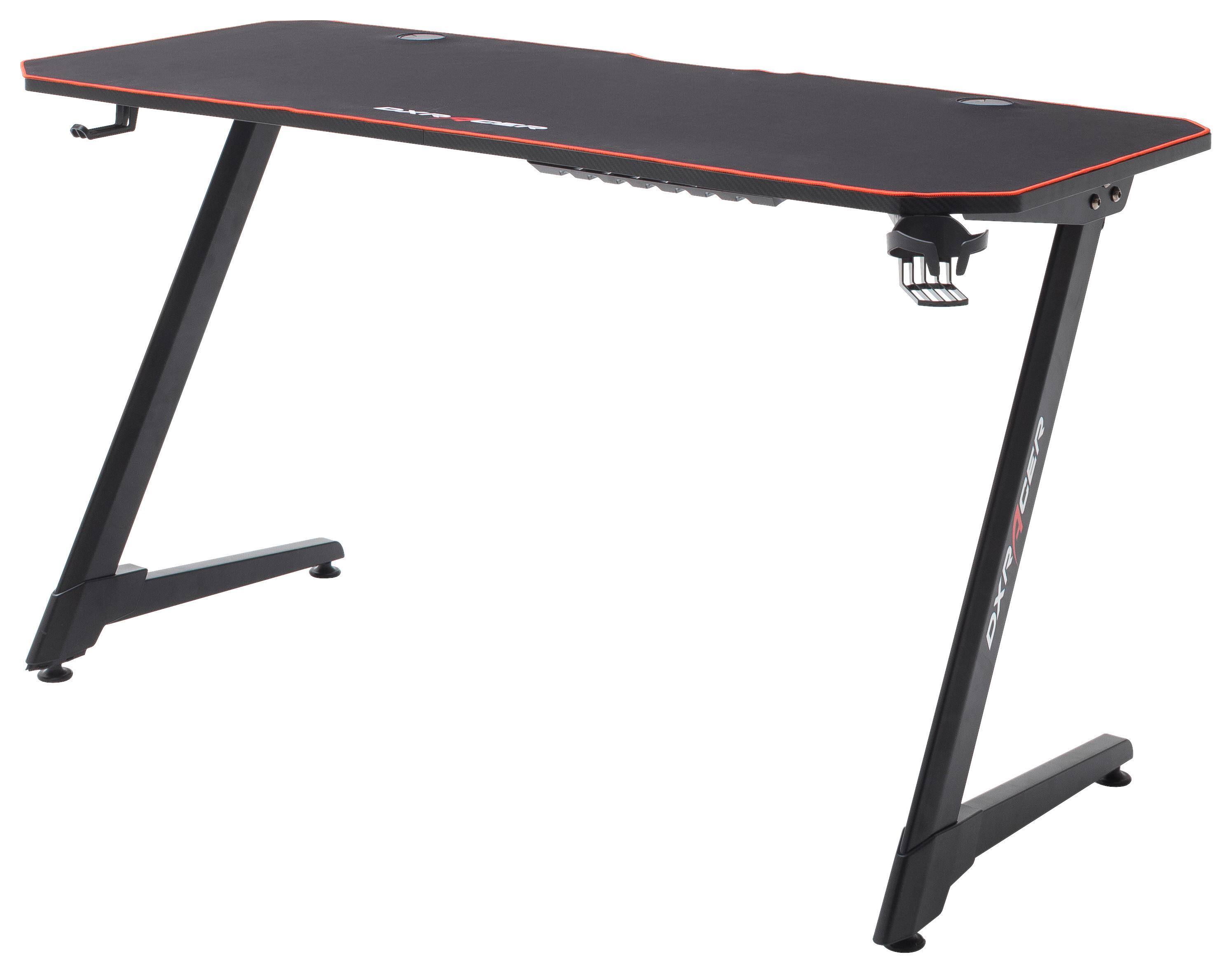 Gaming Tisch "DX Racer" , Schwarz - Schwarz, MODERN, Holzwerkstoff/Metall (140/75/60cm) - Dxracer