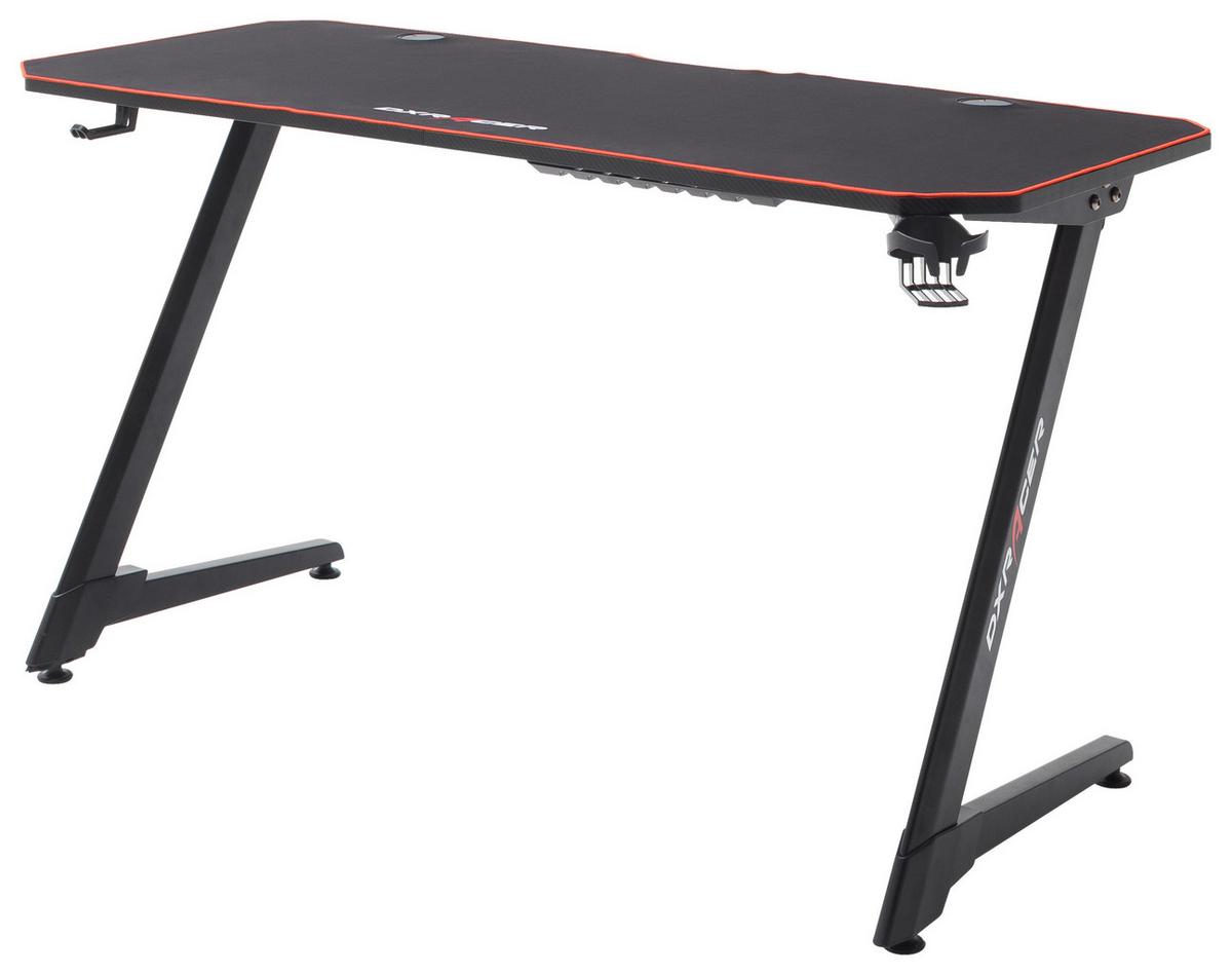 Gaming Tisch "DX Racer" , schwarz - Schwarz, MODERN, Holzwerkstoff/Metall (140/75/60cm) - Dxracer