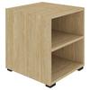 Regal Unit in Eichefarben - Eichefarben/Schwarz, Modern, Holzwerkstoff (45,6/44,8/40cm) - Based