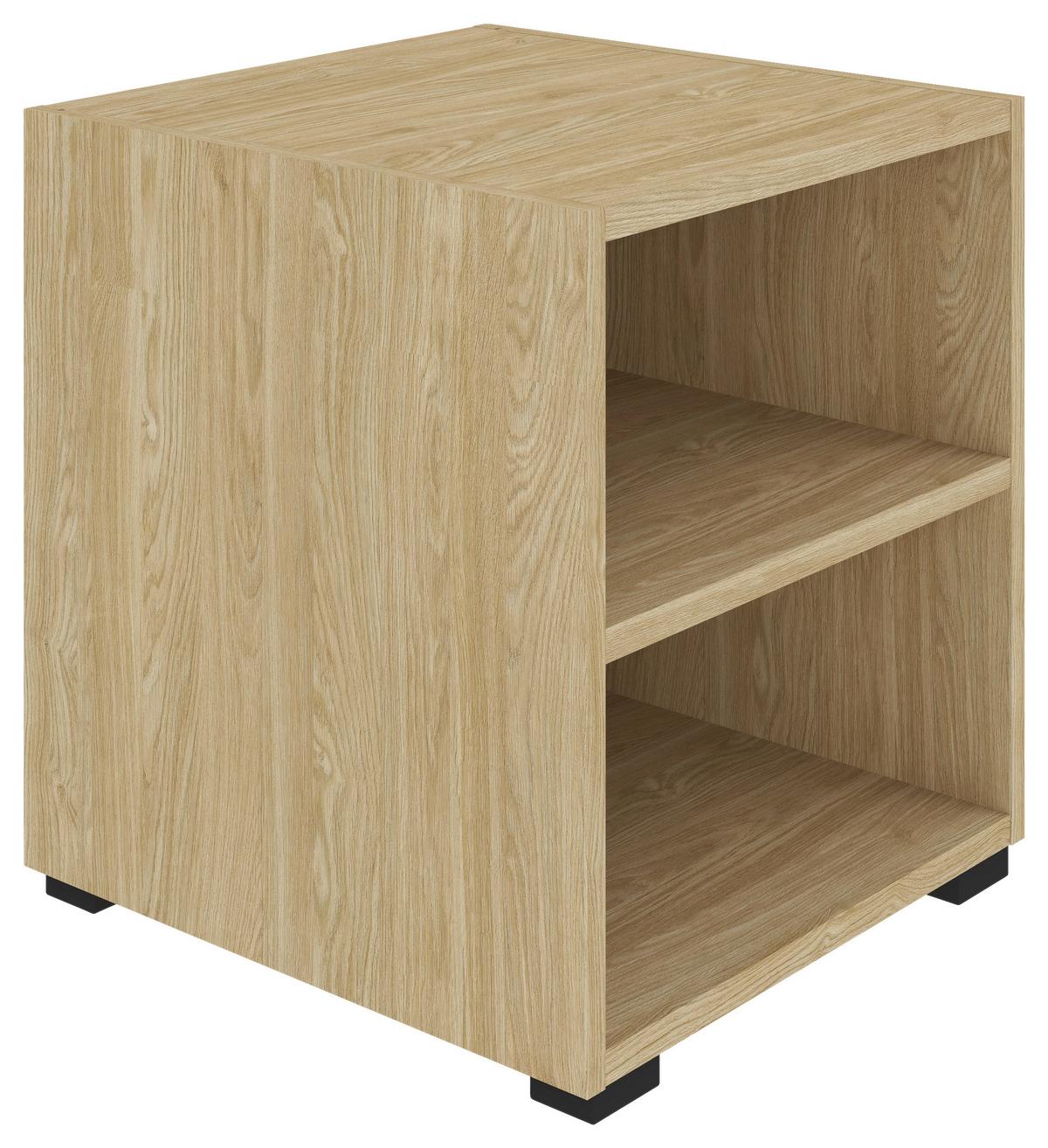 Regal Unit in Eichefarben - Eichefarben/Schwarz, Modern, Holzwerkstoff (45,6/44,8/40cm) - Based