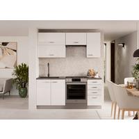 Blok Kuhinja Bianca - boja hroma/siva, Moderno, metal/pločasti materijal (180/214/60cm) - Modern Living