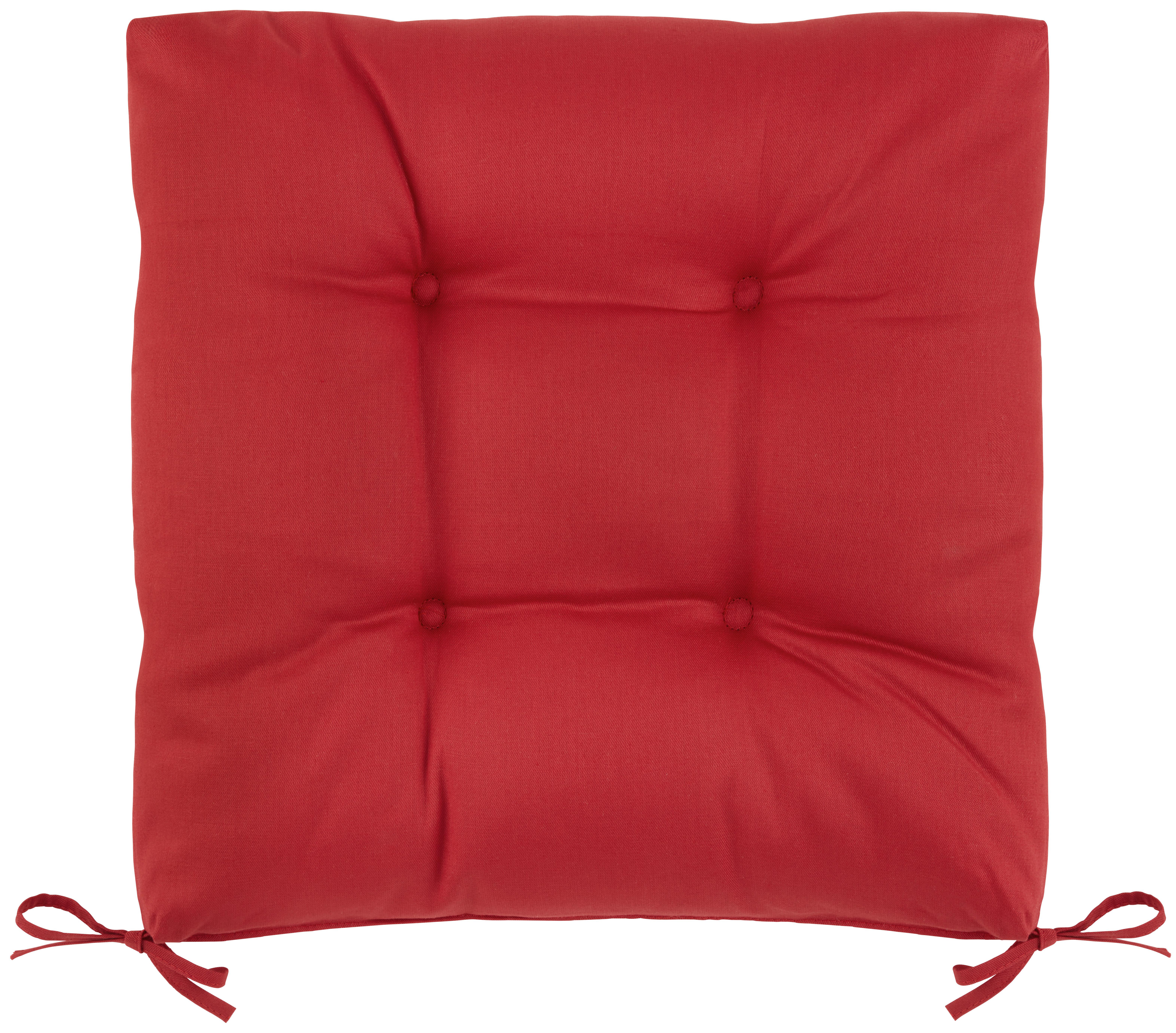 Pillow Perfect Sitzkissen Set – 2 Stück, Quadratisch 50x50 Cm, Rot, Für Drinnen & Draußen