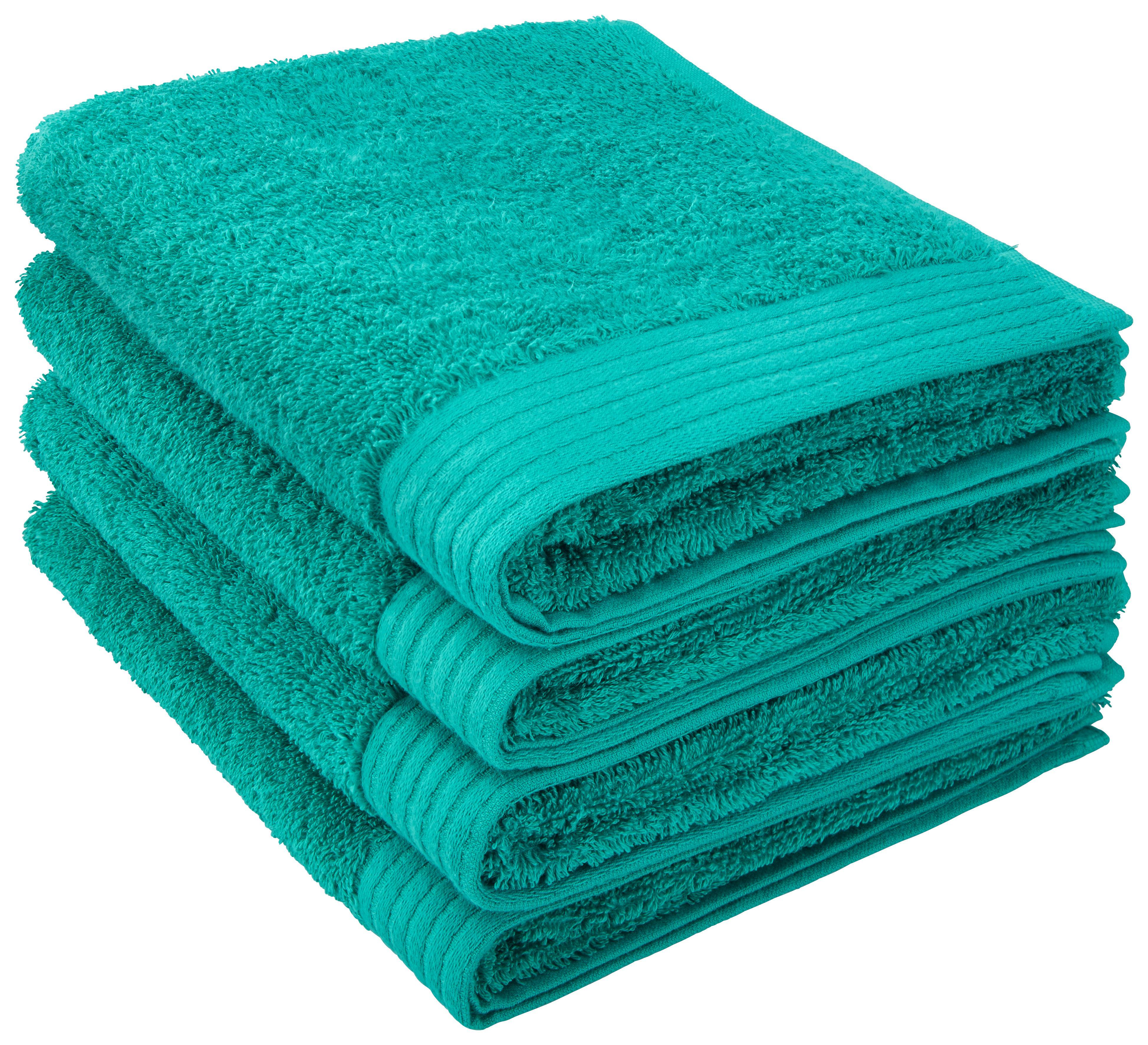 Handtuch Dolly ca.50x100cm - Türkis, KONVENTIONELL, Textil (50/100cm) - Bessagi Home