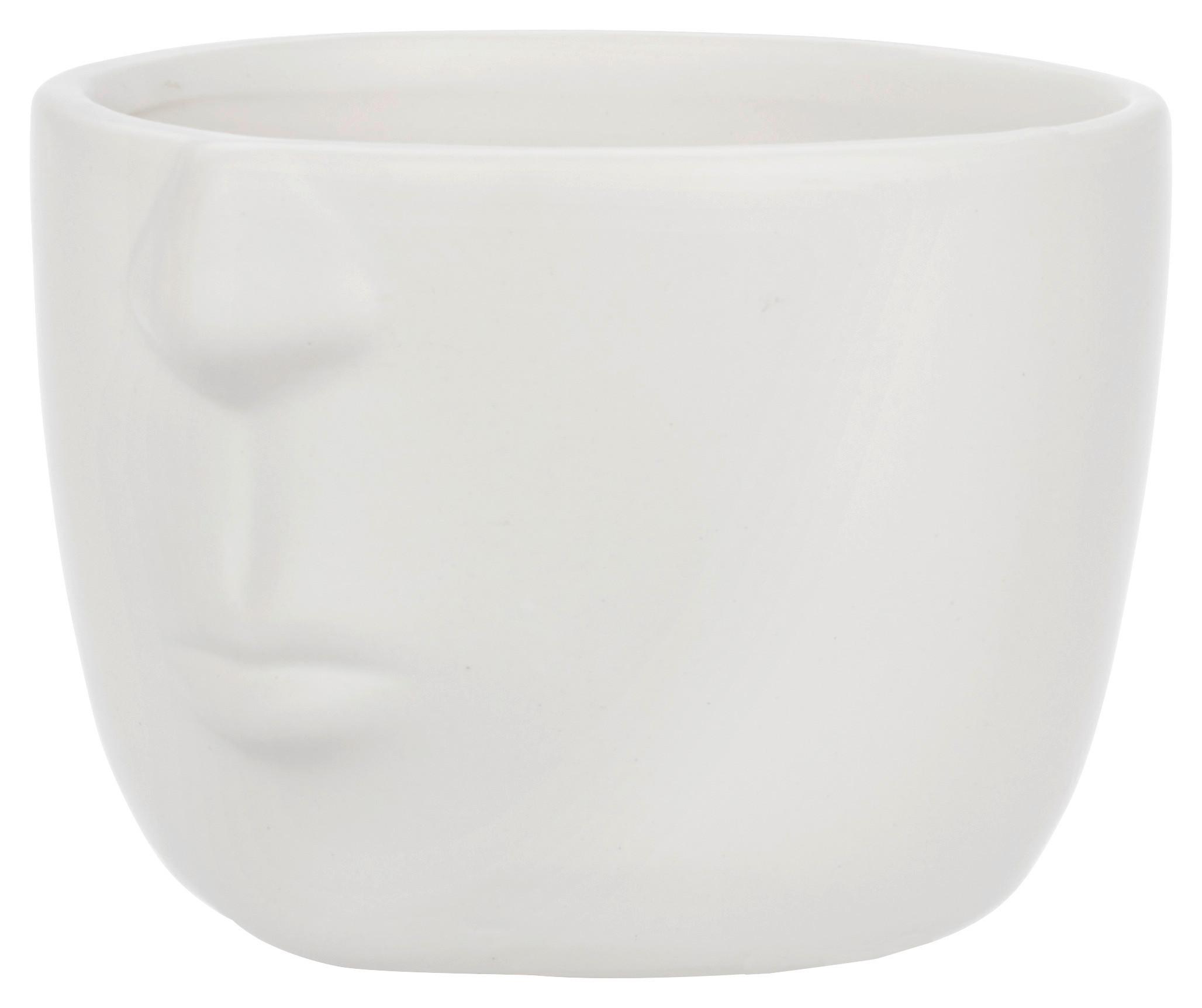 Kaspó Face - fehér, Modern, kerámia (12/9,5cm) - Modern Living