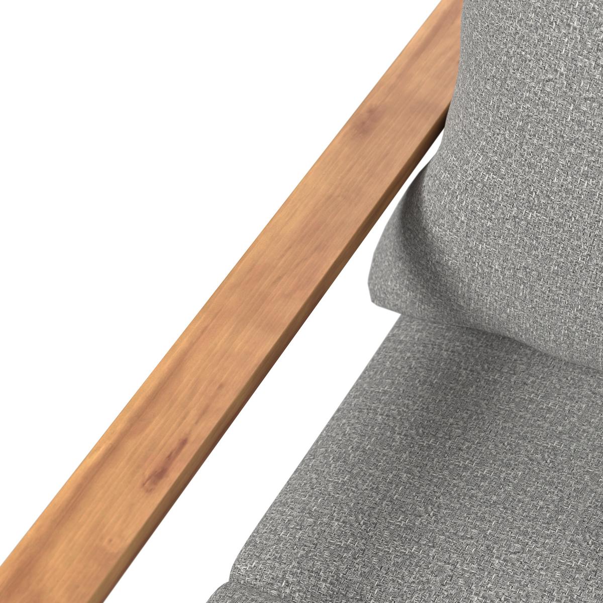 Sonneninsel Pia Grau Akazie/Outdoorstoff - Grau/Akaziefarben, MODERN, Holz/Textil (130/74,5/80-140cm) - Bessagi Garden