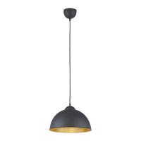 Hängeleuchte Jimmy max. 60 Watt - Goldfarben/Schwarz, LIFESTYLE, Metall (30/105cm) - Mömax