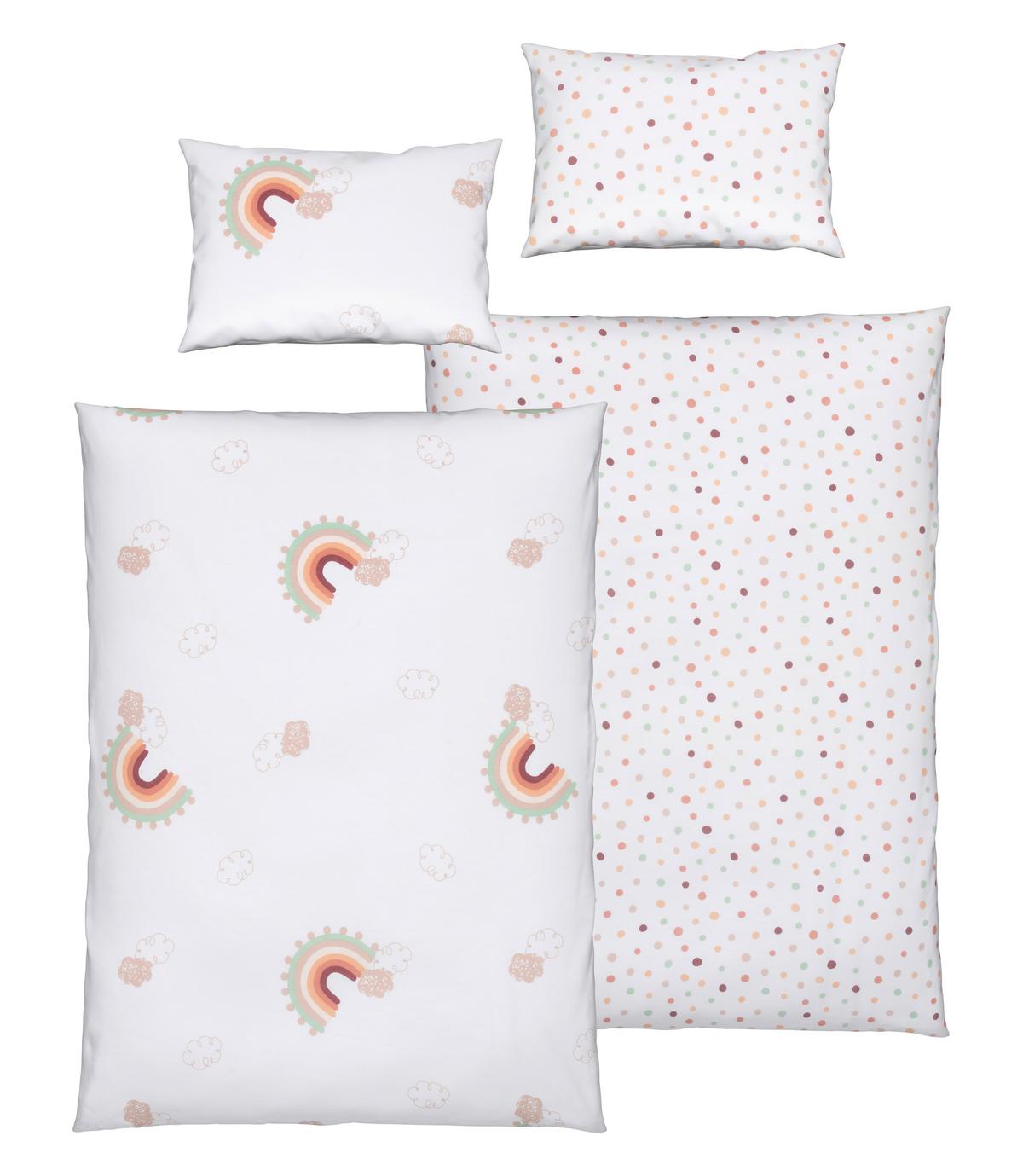 POŚCIEL NIEMOWLĘCA RAINBOW2 - różnokolorowy, Basics, tkanina (100/135cm) - My Baby Lou