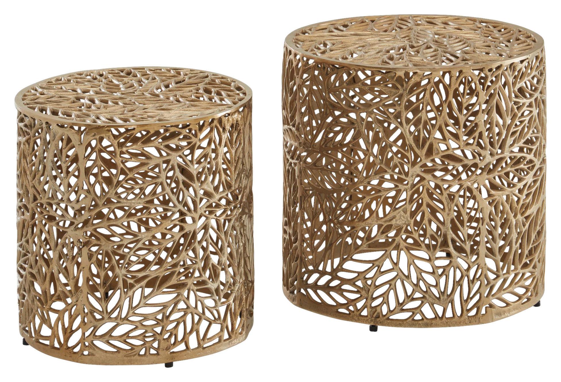 Set Miz Wohnling - zlate barve, Design, kovina (41/42/41cm) - MID.YOU