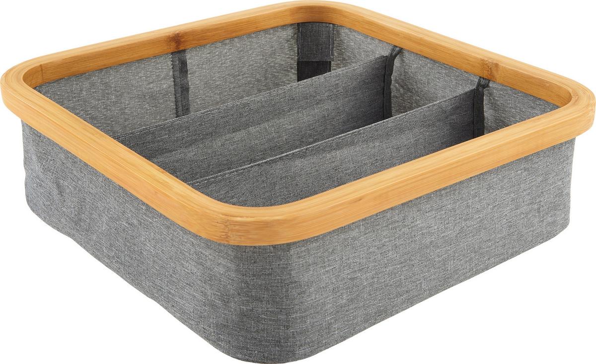 boîte de rangement Simply Storage in Grau - gris, Modern, carton/textile (30/30/9cm) - Premium Living