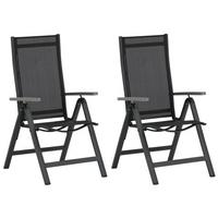 Gartensessel-2er Set Albany ca. 59x109x67 cm Schwarz - Schwarz, KONVENTIONELL, Metall (59/109,5/67cm) - Gardenson