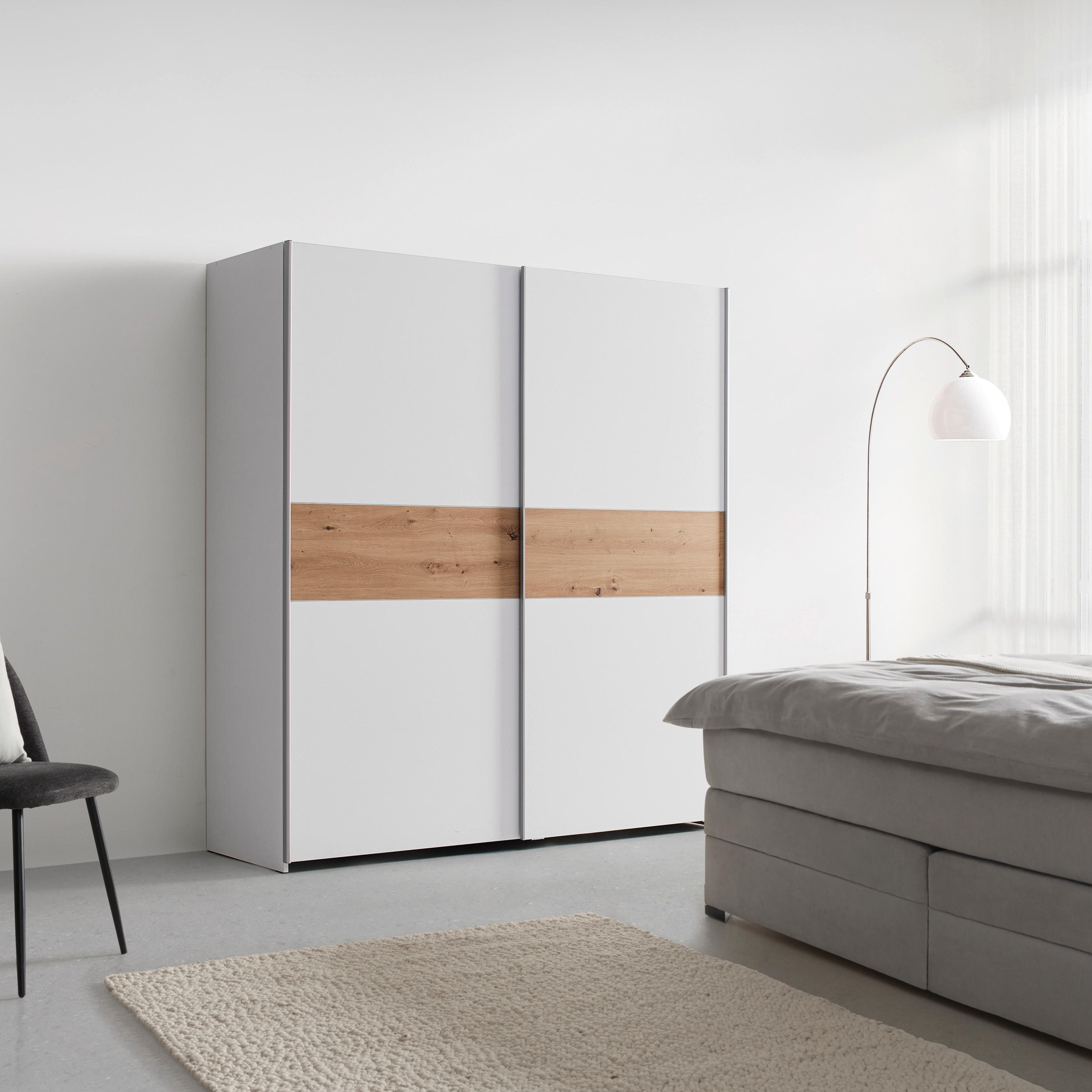 Tolóajtós Szekrény Urbanline - alumínium színű/tölgyfa, Konventionell, műanyag/faalapú anyag (170,3/190,5/61,2cm) - Best Price
