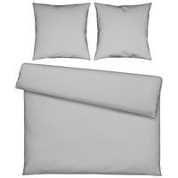 Bettwäsche Stone Washed Uni XXL Hellgrau ca. 200x200cm - Hellgrau, MODERN, Textil (200/200cm) - Modern Living