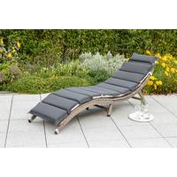 Vrtni Ležalnik Waikiki - siva/naravne barve, Moderno, kovina/umetna masa (172/62/54cm) - Gardenson