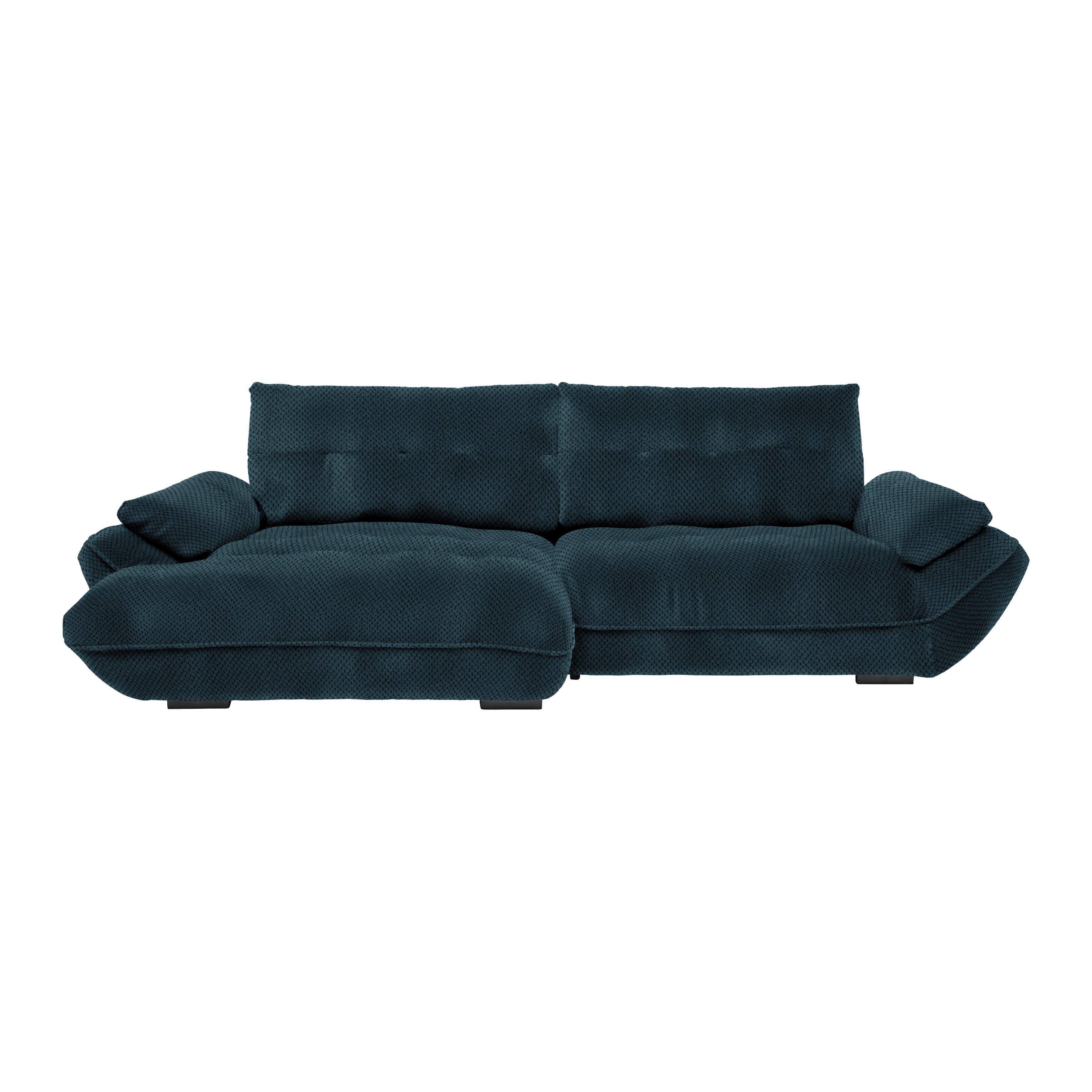 Wohnlandschaft Vivo Dunkelblau - Schwarz/Dunkelblau, MODERN, Kunststoff/Textil (179/63/317cm) - Premium Living