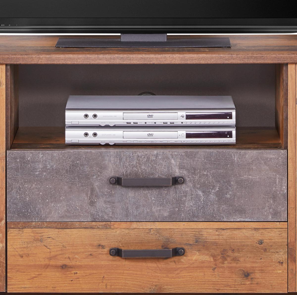 Tv Komoda Ontario - boje hrasta/tamno siva, Trend, drvni materijal/plastika (176/67,7/41,5cm) - Modern Living
