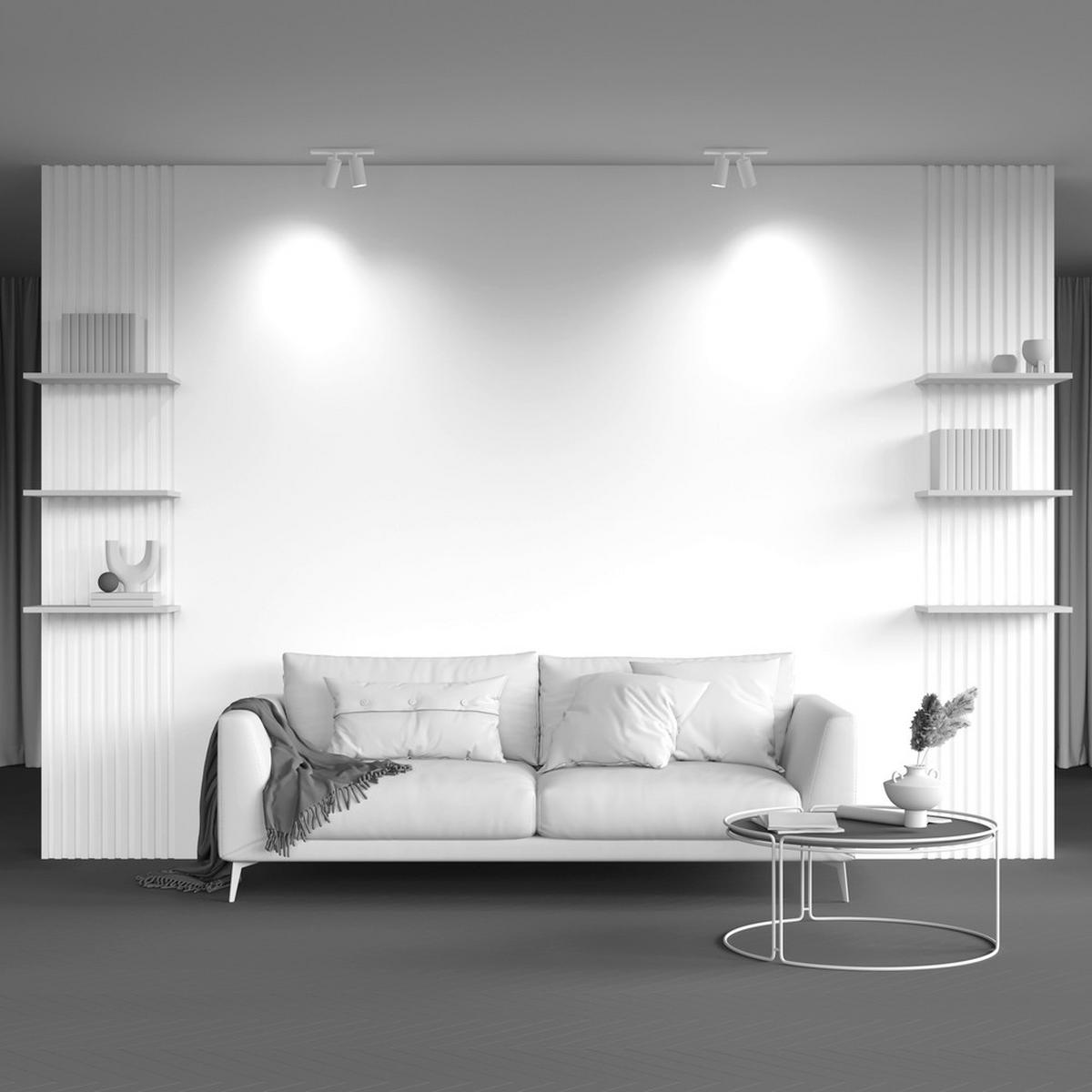 DECKENLEUCHTE FOCUS S - Weiss, Modern, Metall (34,4/6/12cm) - MAYTONI