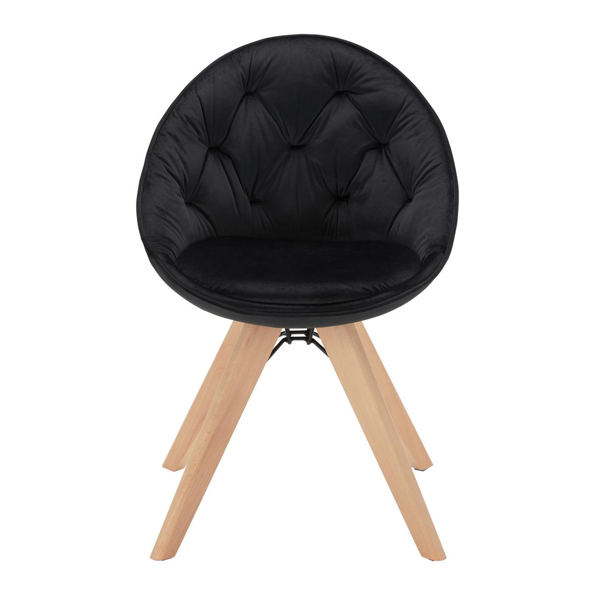 KRZESŁO DARIA - kolor bukowy/czarny, Modern, metal/drewno (57/80,5/59cm) - Bessagi Home