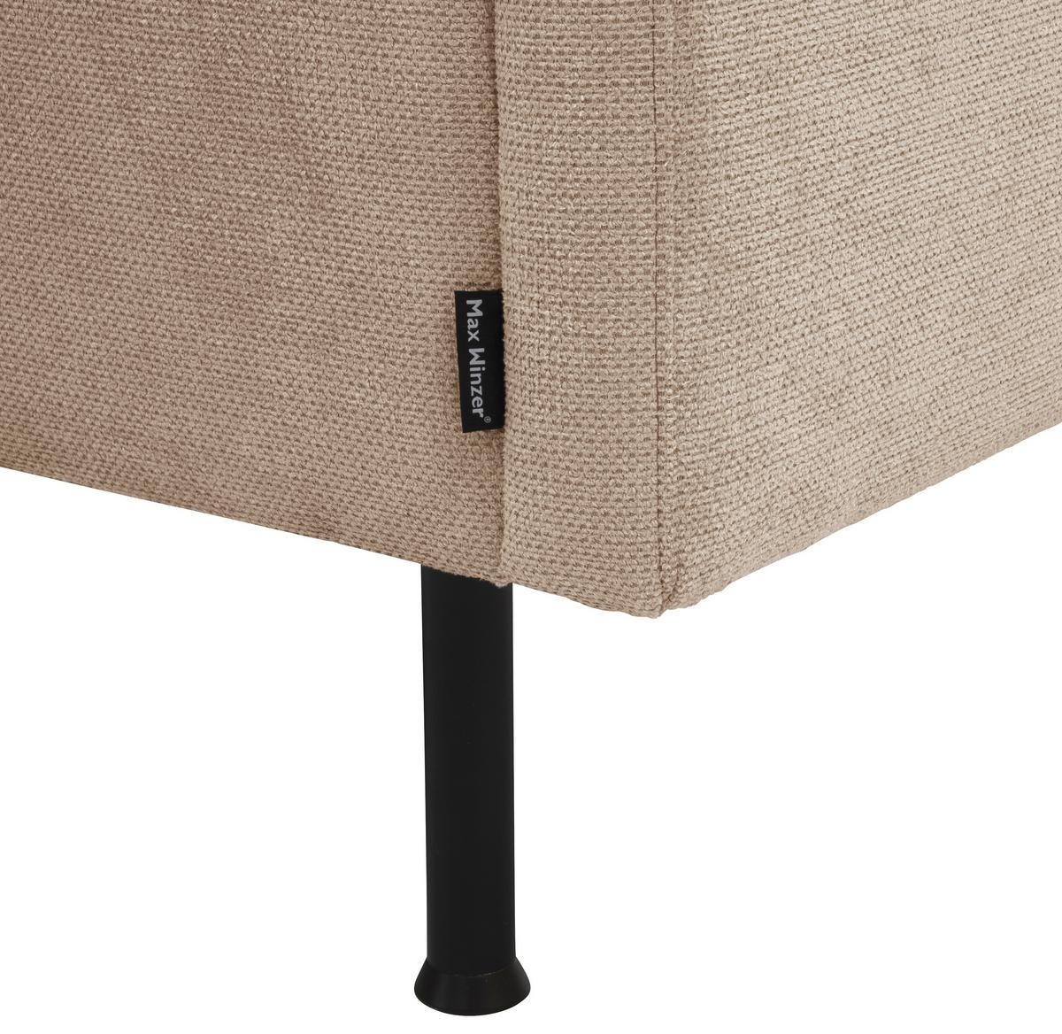 Sessel Nathan ca. 76x78 cm Beige - Beige/Schwarz, MODERN, Textil/Metall (76/78/89cm) - Max Winzer