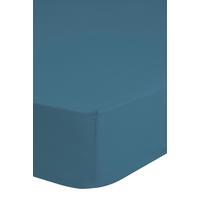 Spannleintuch Satin ca. 90x220cm - Blau, Basics, Textil (90/220cm) - MID.YOU