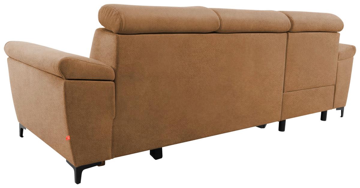 Sedežna Garnitura Santi, Oranžna, Ležišče, Predal - črna/oranžna, Moderno, kovina/tekstil (176/258cm) - Modern Living