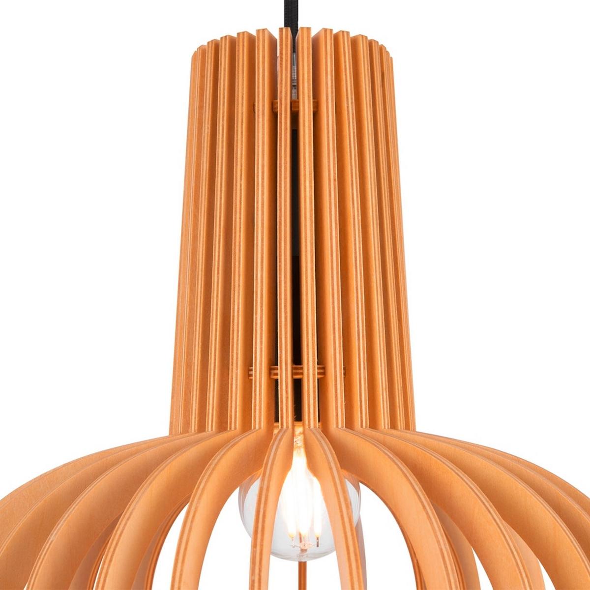 PENDELLEUCHTE ROOTS - Beige/Schwarz, Modern, Holz/Metall (25,5/41,5cm) - MAYTONI
